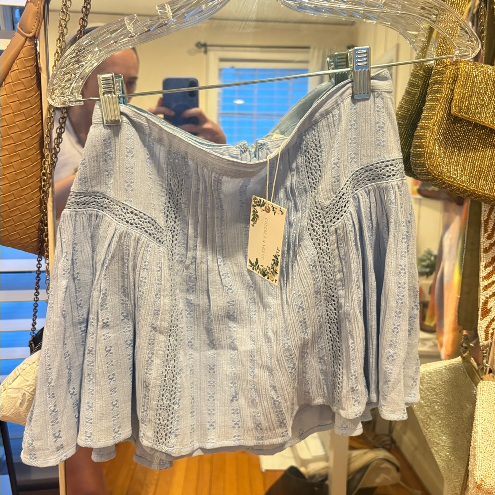 Light Blue Lace Skirt